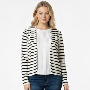 Scotch & Soda Maison Scotch size 2 striped knit open cardigan